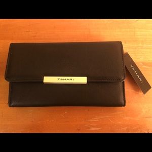 Tahari Black Clutch Wallet NWT